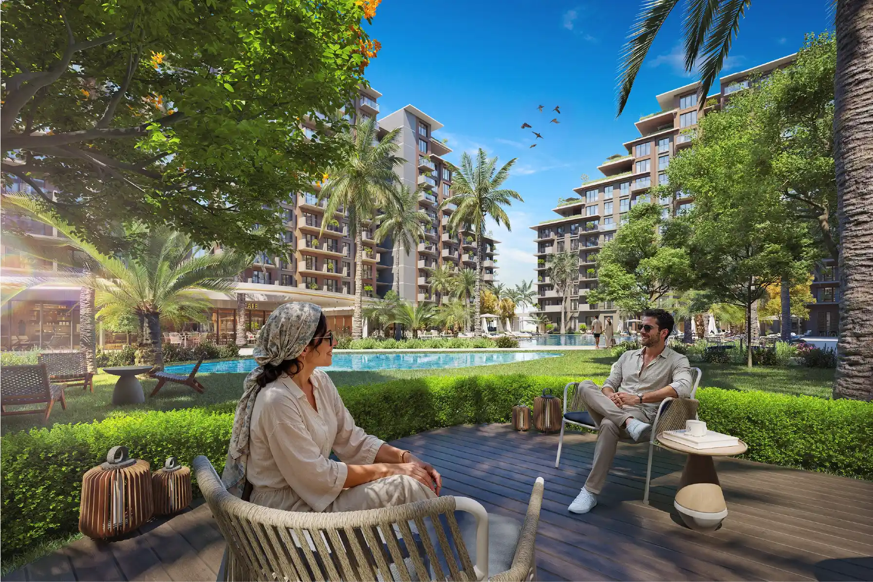 VivaMore living area and landscape